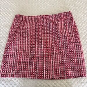 White House Black Market Pink Tweed Mini Skirt